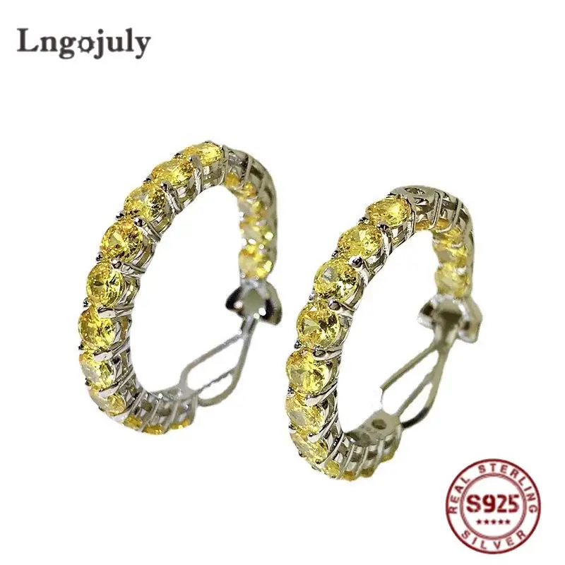 Pure 100% 925 Sterling Silver Row Diamond Earring Luxury High Carbon Diamond Women Bride Sparkling Wedding Party Jewelry Gifts
Pure 100% 925 Sterling Silver Row Diamond Earring Luxury High Carbon Diamond Women Bride Sparkling Wedding Party Jewelry Gifts