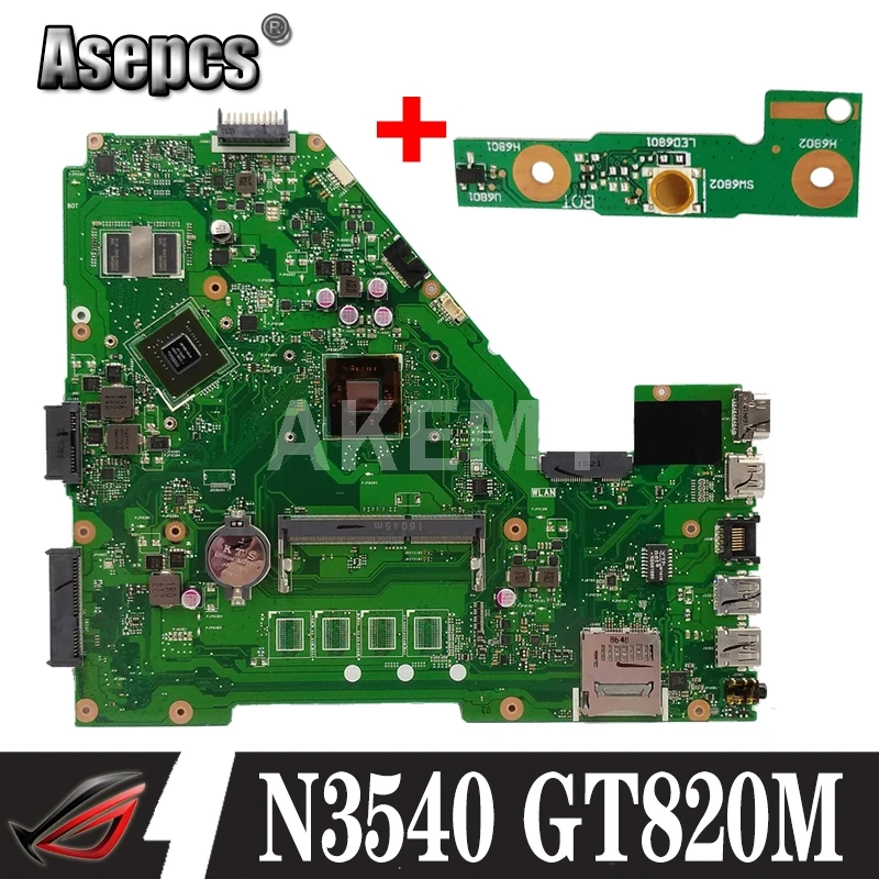 Asepcs N3540 CPU X550MJ GT820M 2 Гб материнская плата X550MD REV 0 для For Asus X550M X552M Y582M 100% тест
