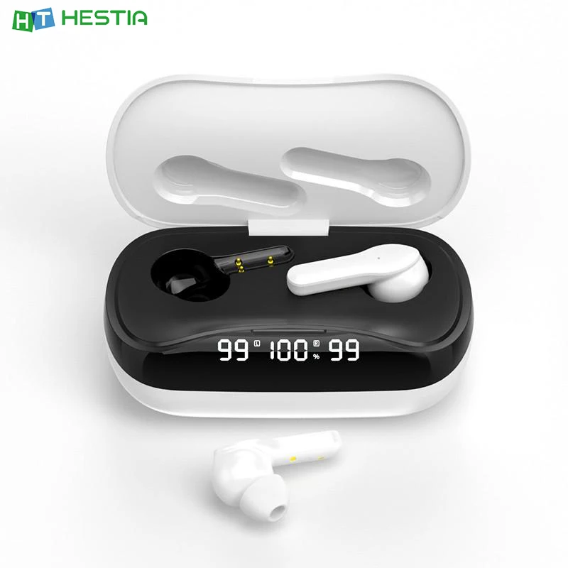 210 наушники вкладыши TWS с 5 1 три Экран цифровой Дисплей сенсорный In Ear Bluetooth