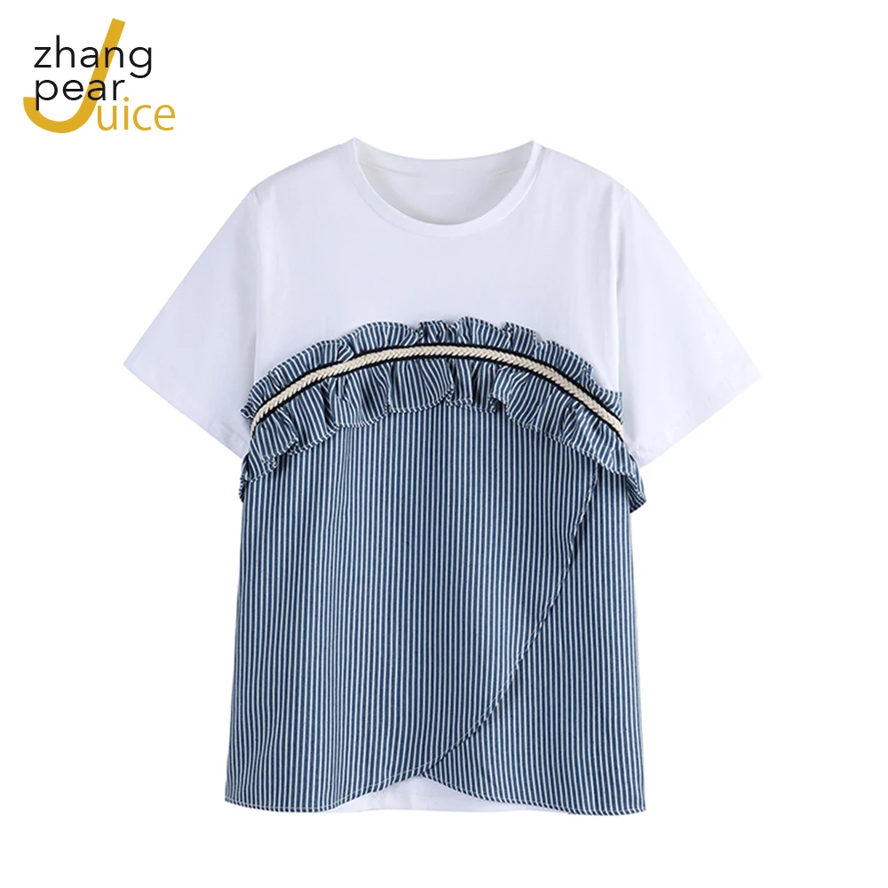 Short Sleeve Shirts Ladies Tops Summer Blouse Women's Clothing New Fashion Ruffle O-Neck Shirt Casual Female
Short Sleeve Shirts Ladies Tops Summer Blouse Women's Clothing New Fashion Ruffle O-Neck Shirt Casual Female