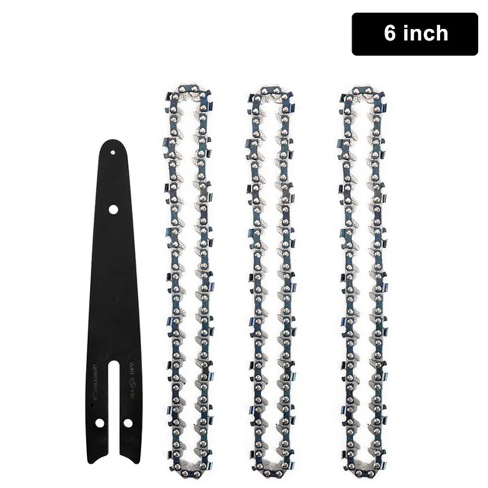4/6Inch Chainsaw Guide Bar And Saw Chain Set Fits Electric Chain Saw Wood Cutter All Chain Cutters Have Good Wear Resistance.
4/6Inch Chainsaw Guide Bar And Saw Chain Set Fits Electric Chain Saw Wood Cutter All Chain Cutters Have Good Wear Resistance.