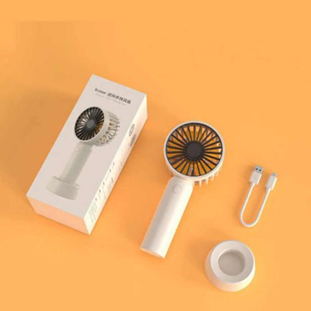 BCASE Mini USB Handheld Fan Portable Rechargeable Fan With Base Adjustable 3 Speed Wind Lightweight Desktop Fan Outdoor Fan 
BCASE Mini USB Handheld Fan Portable Rechargeable Fan With Base Adjustable 3 Speed Wind Lightweight Desktop Fan Outdoor Fan