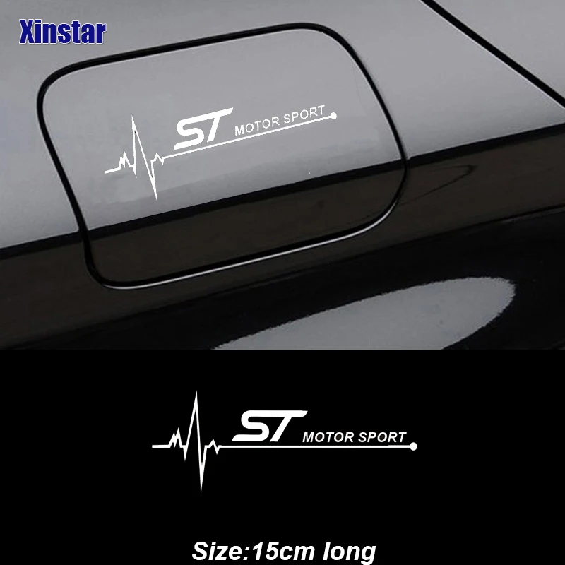 1 шт. ST STLINE масляный бак автомобиля Стикеры для Ford Focus Fiesta Mondeo Fusion Escape Ecosport Kuga |