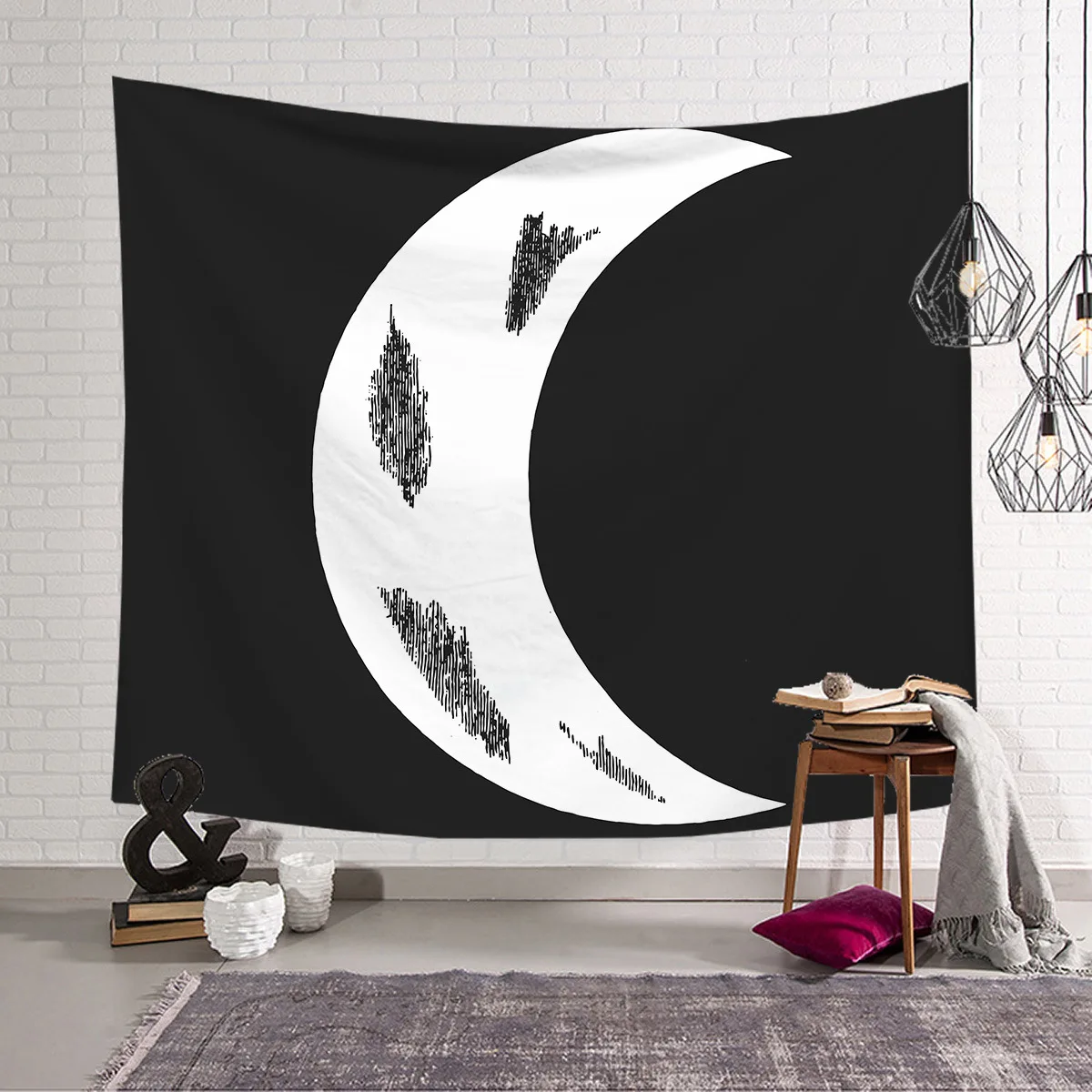 Moon black and white Funny cartoon Blanket Tapestry 3D Printed Tapestrying Rectangular Home Decor Wall Hanging style-3
Moon black and white Funny cartoon Blanket Tapestry 3D Printed Tapestrying Rectangular Home Decor Wall Hanging style-3