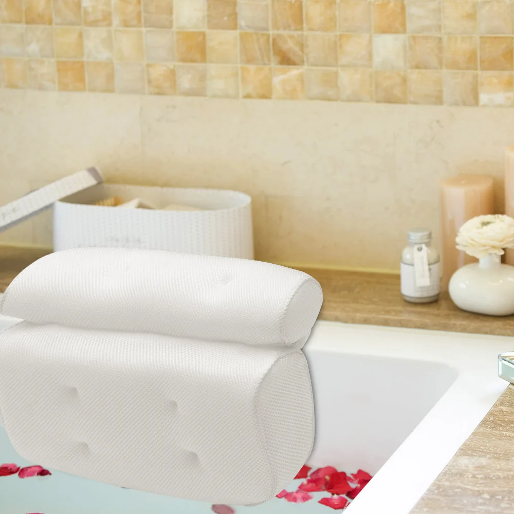 SPA Bath Pillow with Suction Cups Neck and Back Support Headrest Pillow Thickened for Home Hot Tub Bathroom Cushion Accersories
SPA Bath Pillow with Suction Cups Neck and Back Support Headrest Pillow Thickened for Home Hot Tub Bathroom Cushion Accersories