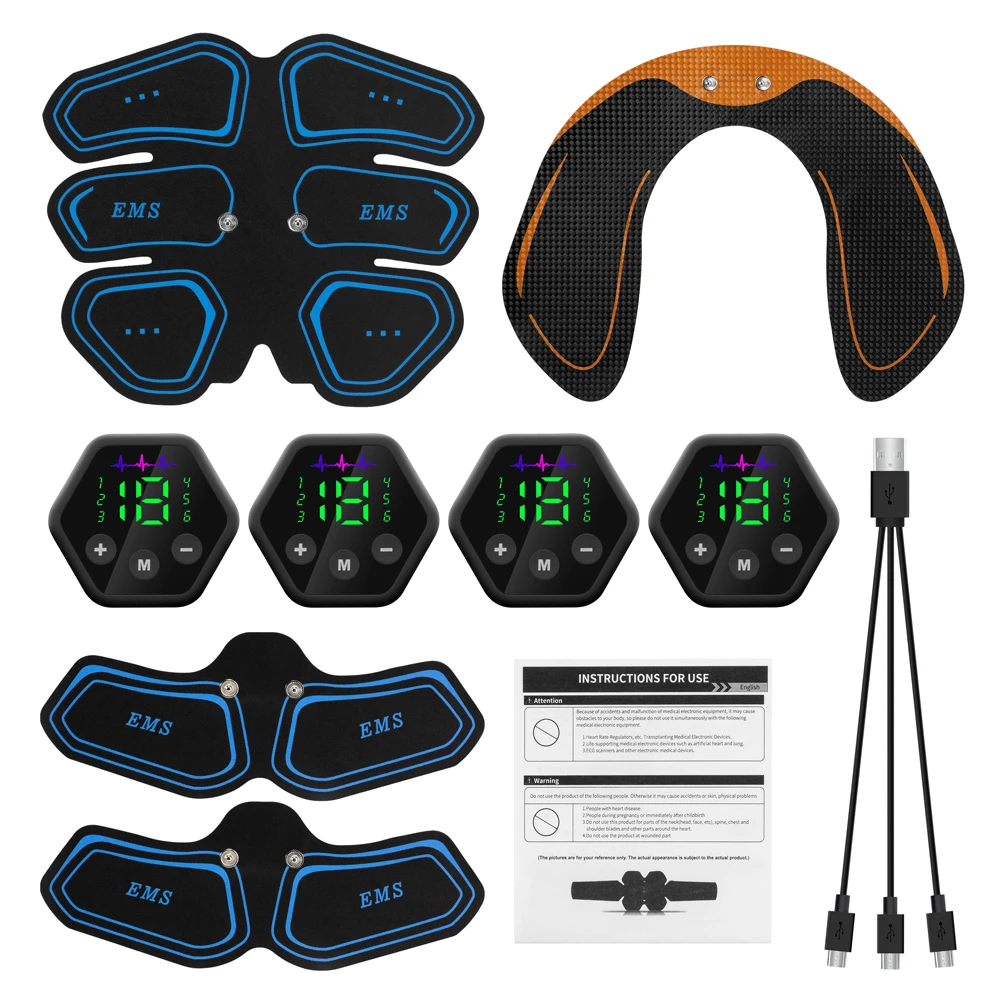 EMS Muscle Stimulator Abdominal Hip Trainer Toner USB Abs Fitness Training Home Gym Weight Loss Body Slimming LCD Display
EMS Muscle Stimulator Abdominal Hip Trainer Toner USB Abs Fitness Training Home Gym Weight Loss Body Slimming LCD Display