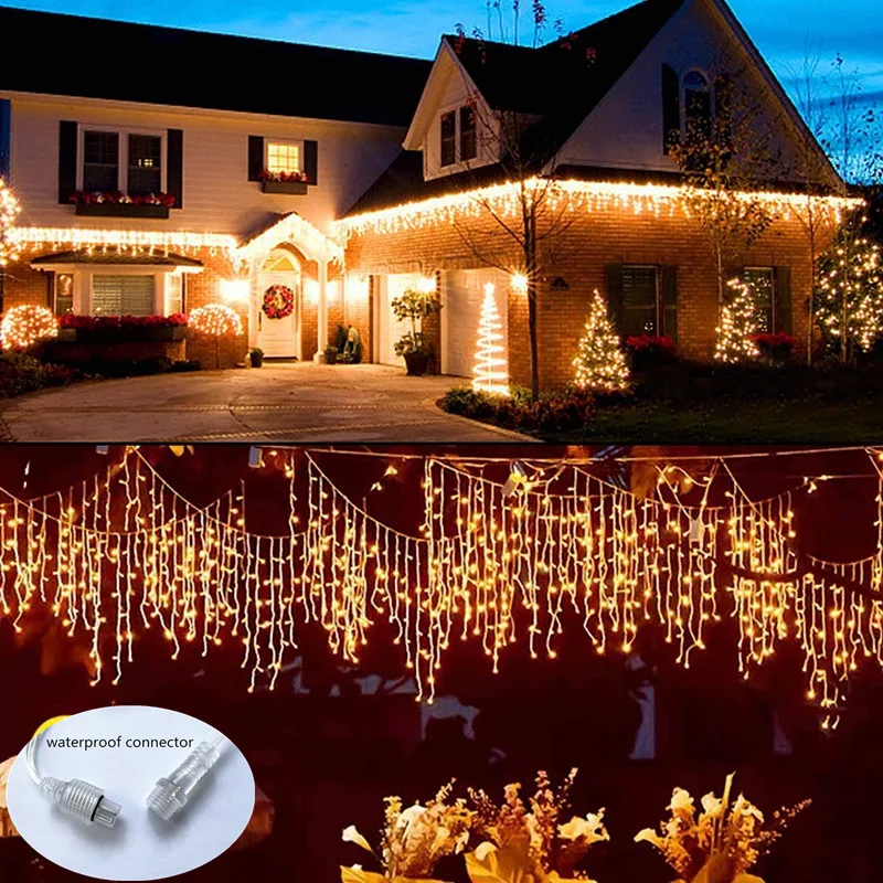 New Year Decoration Garland Curtain Waterfall String Lights 220V Leds Christmas Lights Outdoor Drop LED Garden Stage Decor Light
New Year Decoration Garland Curtain Waterfall String Lights 220V Leds Christmas Lights Outdoor Drop LED Garden Stage Decor Light