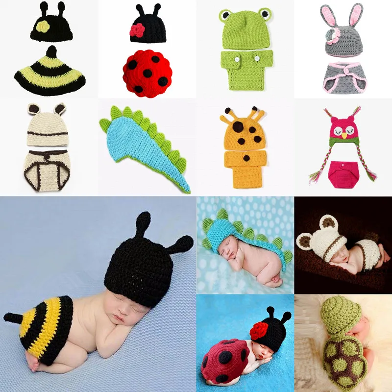 0-6 Months Newborn Photo Costume Unisex Clothing Accessories Baby Crochet Cotton Thread Animal Cute Photography Props
0-6 Months Newborn Photo Costume Unisex Clothing Accessories Baby Crochet Cotton Thread Animal Cute Photography Props