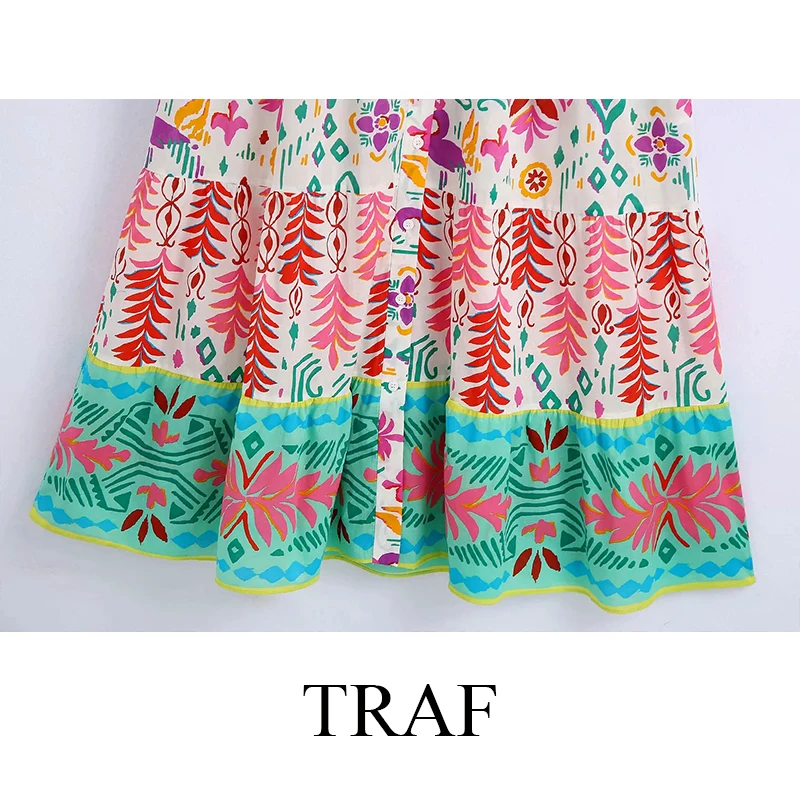 TRAF ZA Women's Clothing Dress Woman Casual Fashion V-Neck Color Print Dresses Loos Long Sleeve Bohemian Shirt Dress Vacation
TRAF ZA Women's Clothing Dress Woman Casual Fashion V-Neck Color Print Dresses Loos Long Sleeve Bohemian Shirt Dress Vacation