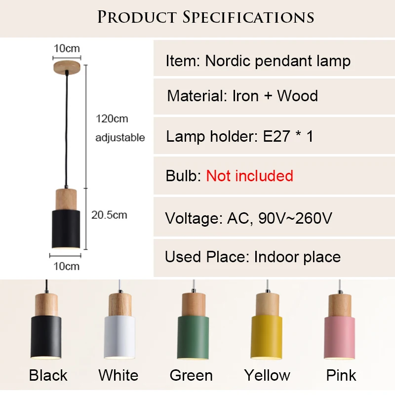 Nordic Wood Pendant Lights Led Modern Pendant Lamp Loft Hanging Lamp Industrial Lamp Kitchen Island Bar Dining Room Lights E27
Nordic Wood Pendant Lights Led Modern Pendant Lamp Loft Hanging Lamp Industrial Lamp Kitchen Island Bar Dining Room Lights E27