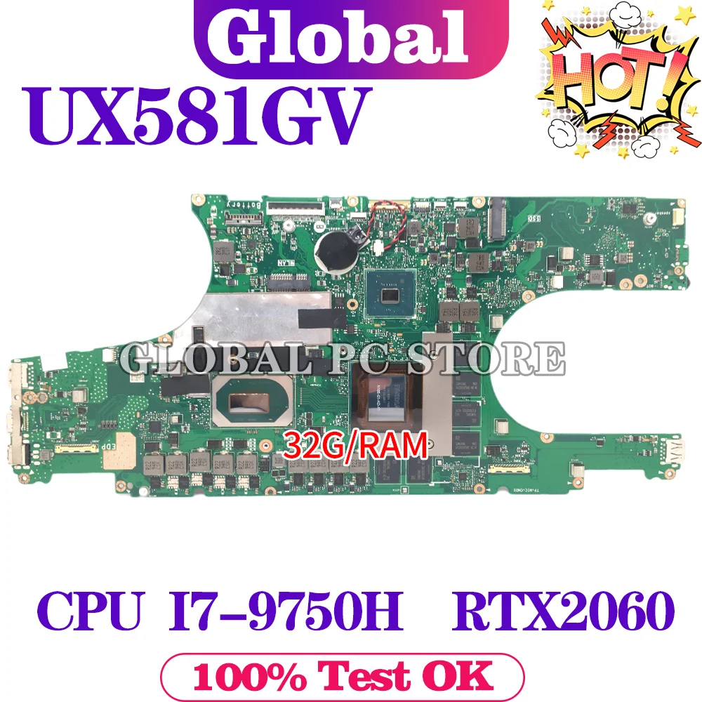 UX581GV I7-9750H RTX2060/6G 32GB-RAM Laptop Motherboard For ASUS ZenBook Pro Duo UX581GW UX581G Notebook Mainboard Main Board OK
UX581GV I7-9750H RTX2060/6G 32GB-RAM Laptop Motherboard For ASUS ZenBook Pro Duo UX581GW UX581G Notebook Mainboard Main Board OK