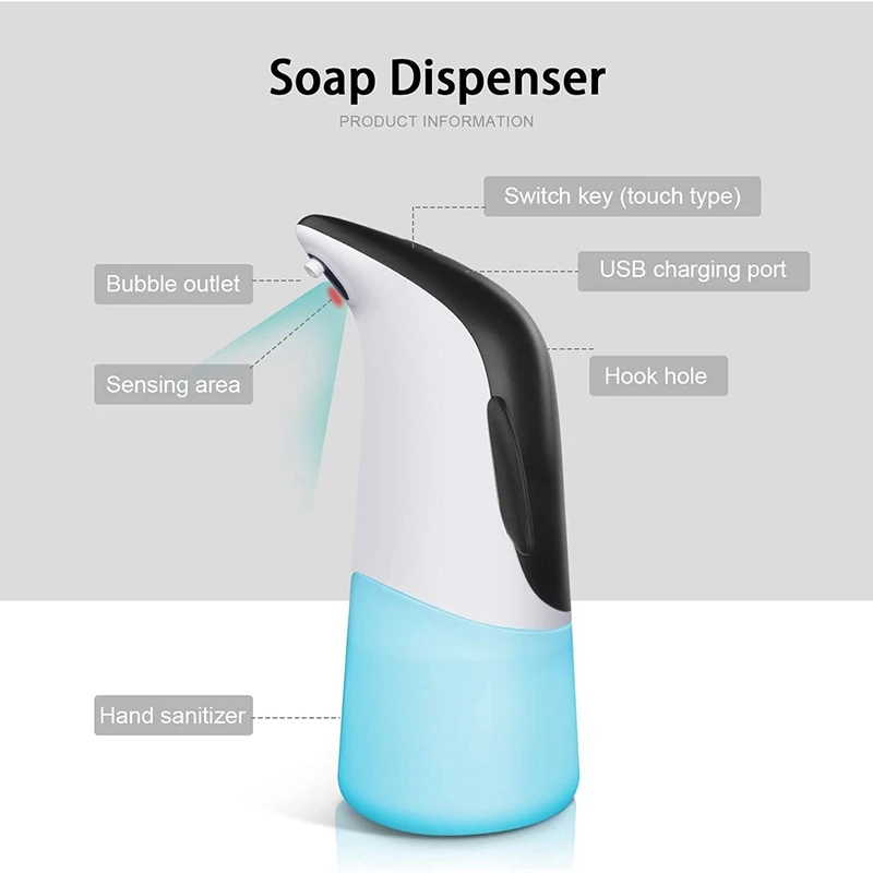 Automatic Soap Dispenser, Foaming Touchless Hand Soap Dispenser for Kitchen, Bathroom, Office, , Station
Automatic Soap Dispenser, Foaming Touchless Hand Soap Dispenser for Kitchen, Bathroom, Office, , Station