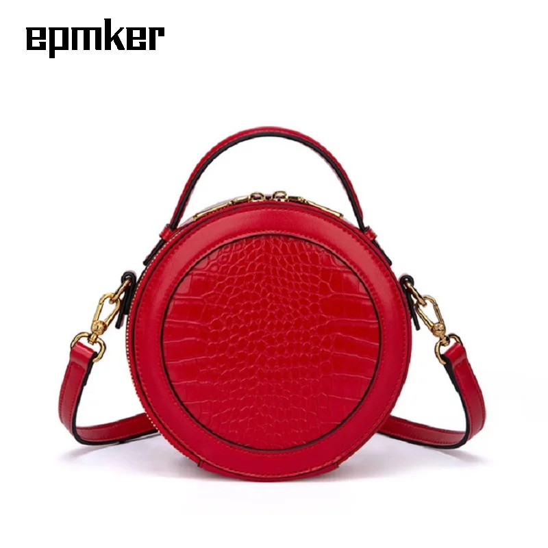 EPMKER Round Bag Alligator Shoulder Bag Cute Side Bag High Quality Top Handle Bags Luxury Designer Handbags Fashion Purses
EPMKER Round Bag Alligator Shoulder Bag Cute Side Bag High Quality Top Handle Bags Luxury Designer Handbags Fashion Purses