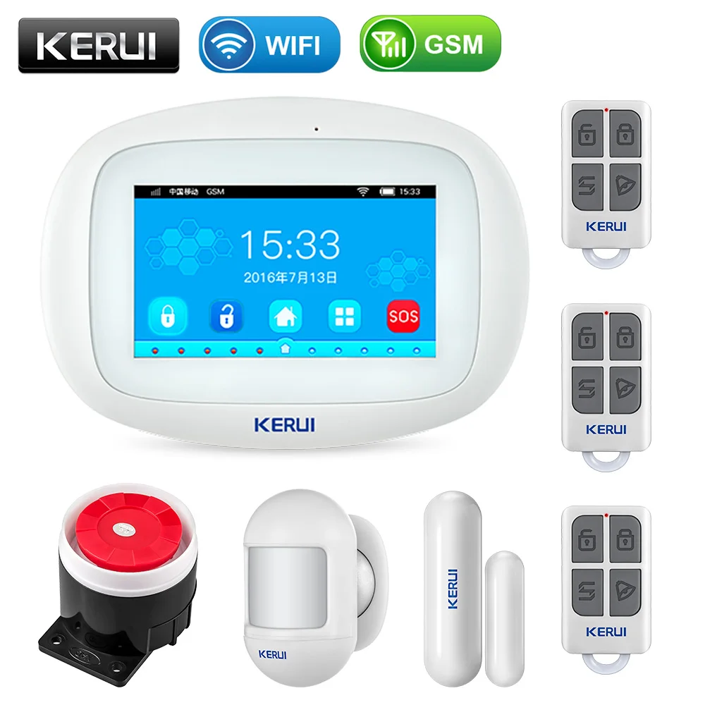 KERUI K52 4,3-дюймовый сенсорный экран приложение управление беспроводной GSM WIFI домашняя система охранной сигнализации датчик Устройство Охранн...
KERUI K52 4,3-дюймовый сенсорный экран приложение управление беспроводной GSM WIFI домашняя система охранной сигнализации датчик Устройство Охранн...