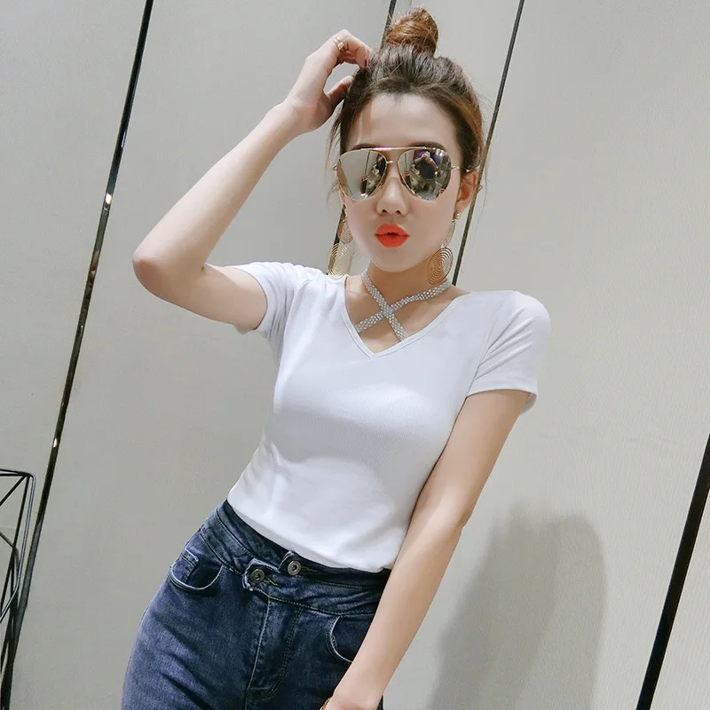 T-shirts Casual Tee Tops Summer Short Sleeve Female T shirt Women Clothing white
T-shirts Casual Tee Tops Summer Short Sleeve Female T shirt Women Clothing white