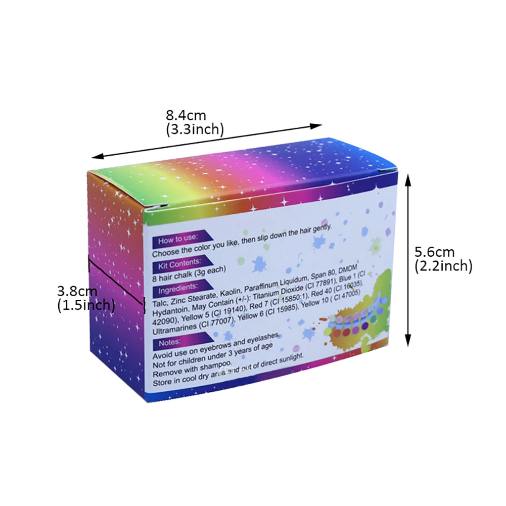 8 Colors Hair Dye Color Chalks Powder DIY Temporary Pastels Salon Styling Tool Hair Color Cream Hair Color Hair Chalk Powder
8 Colors Hair Dye Color Chalks Powder DIY Temporary Pastels Salon Styling Tool Hair Color Cream Hair Color Hair Chalk Powder