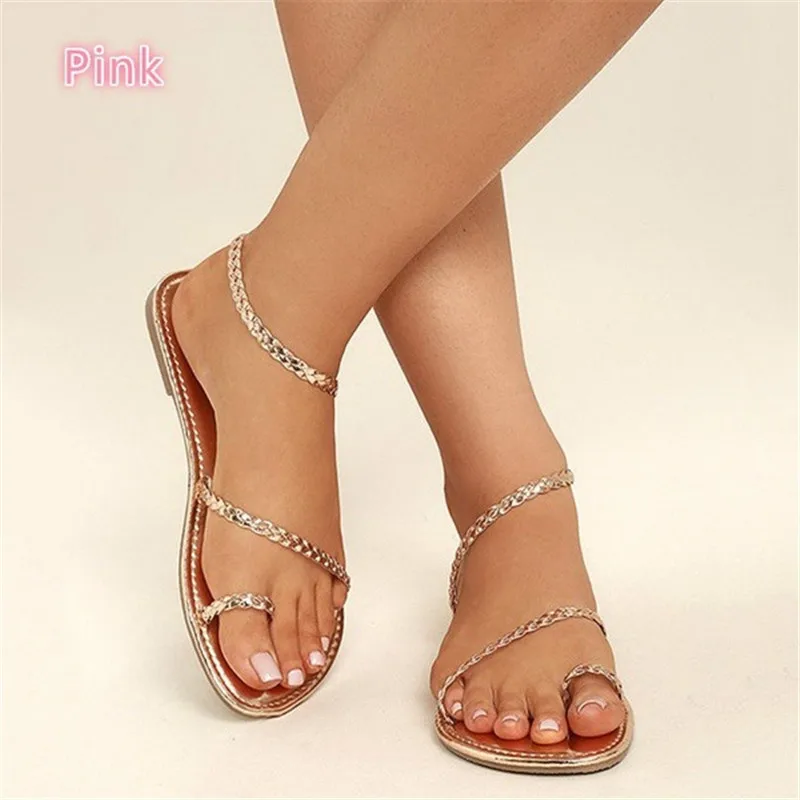 New Weaving Narrow Band Sandals Summer Women Flip Flops Casual Beach Flat With Shoes Rome Style Female Sandal Low Heels
New Weaving Narrow Band Sandals Summer Women Flip Flops Casual Beach Flat With Shoes Rome Style Female Sandal Low Heels