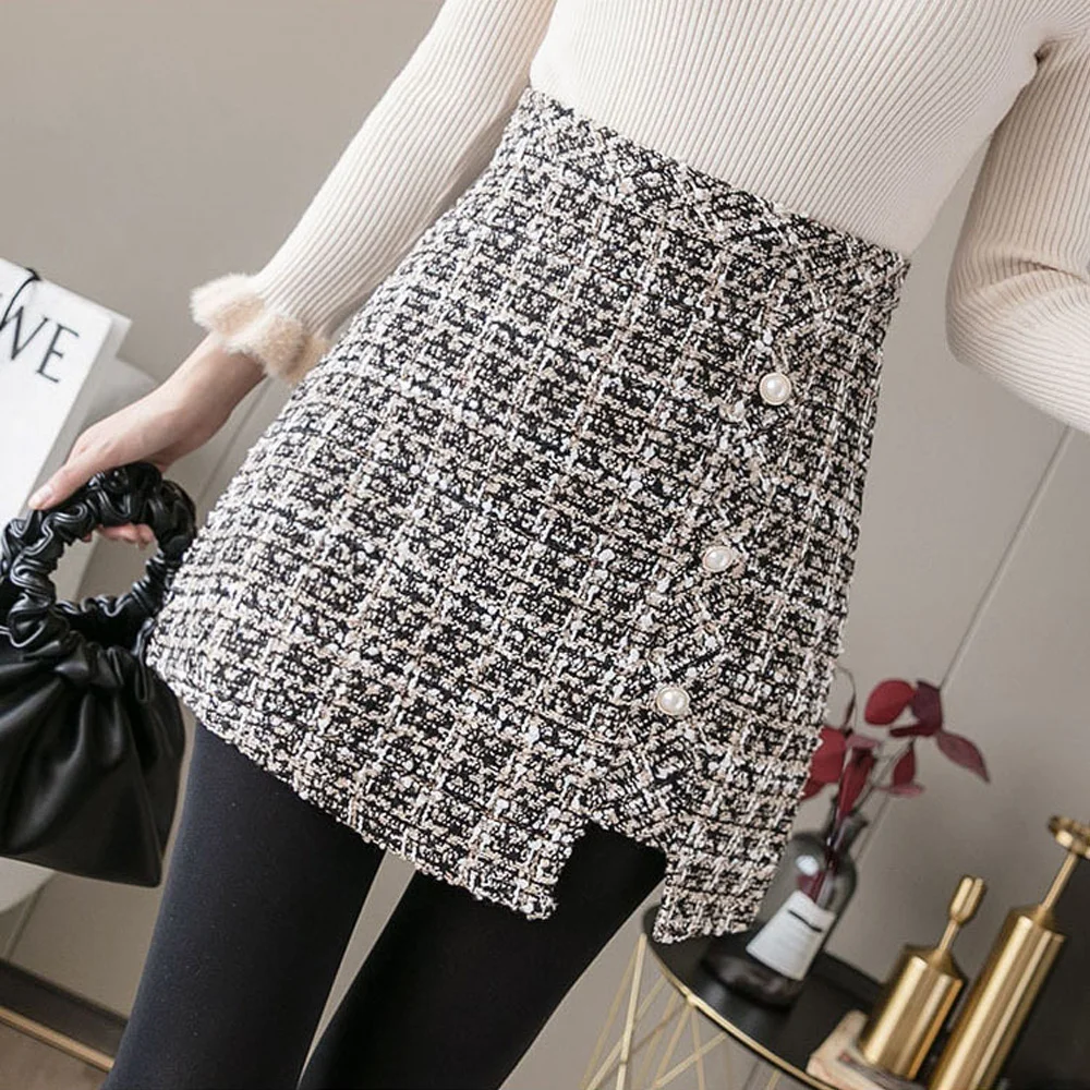 Office Ladies A Line Mini Skirt Pearl Buttons Lattice Split Saia Feminina Korean Clothes Women Skirts Vintage Moda Mujer 2020
Office Ladies A Line Mini Skirt Pearl Buttons Lattice Split Saia Feminina Korean Clothes Women Skirts Vintage Moda Mujer 2020