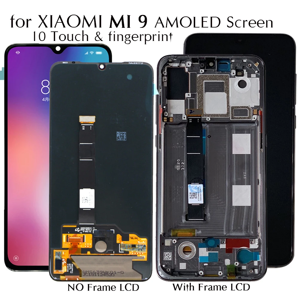 AMOLED Screen For Xiaomi Mi 9 Mi9 LCD Display 10 Touch Screen Replacement Tested Mobiles Phone LCD Screen + Digital Fingerprint
AMOLED Screen For Xiaomi Mi 9 Mi9 LCD Display 10 Touch Screen Replacement Tested Mobiles Phone LCD Screen + Digital Fingerprint
