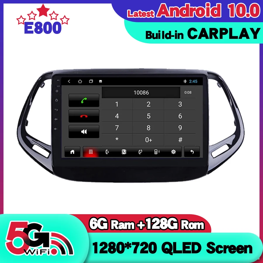 Автомагнитола 6 ГБ ОЗУ 128 Гб ПЗУ для Jeep COMPASS 2017 GPS навигация Carplay Android 10 мультимедийный плеер авторадио Bluetooth стерео
Автомагнитола 6 ГБ ОЗУ 128 Гб ПЗУ для Jeep COMPASS 2017 GPS навигация Carplay Android 10 мультимедийный плеер авторадио Bluetooth стерео