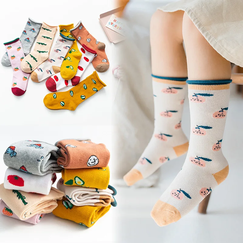 8Pairs Spring Autumn Korean Style Cartoon Fruit Children Cotton Socks Boys Girls Middle Tube Baby Socks
8Pairs Spring Autumn Korean Style Cartoon Fruit Children Cotton Socks Boys Girls Middle Tube Baby Socks