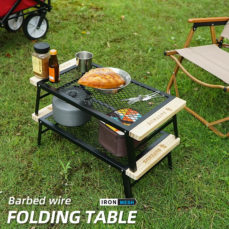 New Outdoor Folding Net Table Camping Iron Folding Table Portable Travel Barbecue Rack Car Camping Rack Bbq Accessories
New Outdoor Folding Net Table Camping Iron Folding Table Portable Travel Barbecue Rack Car Camping Rack Bbq Accessories