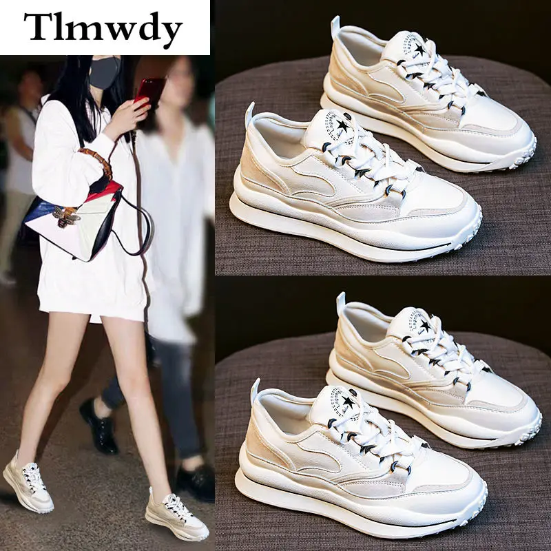 2021 Women's Shoes Vulcanized Shoes Spring Comfortable Lace-up Casual Shoes Women's Sneakers Pure Color Increased Platform Shoes
2021 Women's Shoes Vulcanized Shoes Spring Comfortable Lace-up Casual Shoes Women's Sneakers Pure Color Increased Platform Shoes