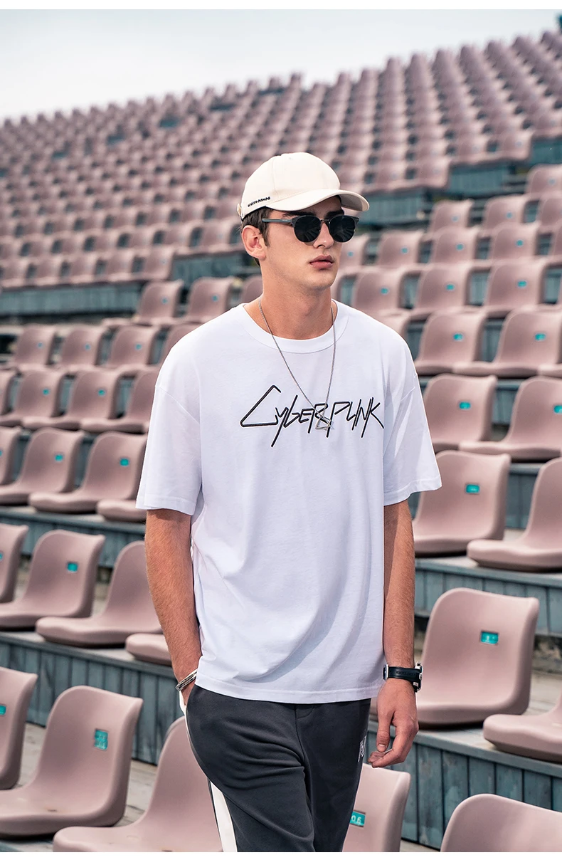 YTX1519 Letter embroidery casual loose national tide ins summer slippery cotton short-sleeved T-shirt
YTX1519 Letter embroidery casual loose national tide ins summer slippery cotton short-sleeved T-shirt