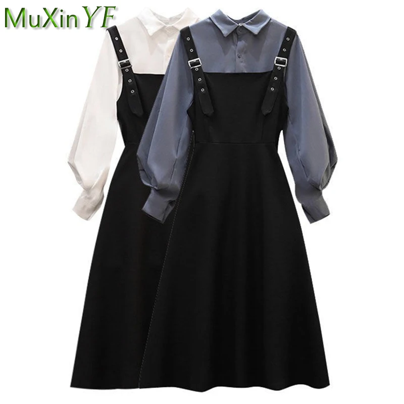 2 Pcs Dress Set Women Large Size Autumn Elegant Office Lady Puff Sleeve Shirt Outfits Fashion Joker Blouse Skirts Sets Female
2 Pcs Dress Set Women Large Size Autumn Elegant Office Lady Puff Sleeve Shirt Outfits Fashion Joker Blouse Skirts Sets Female