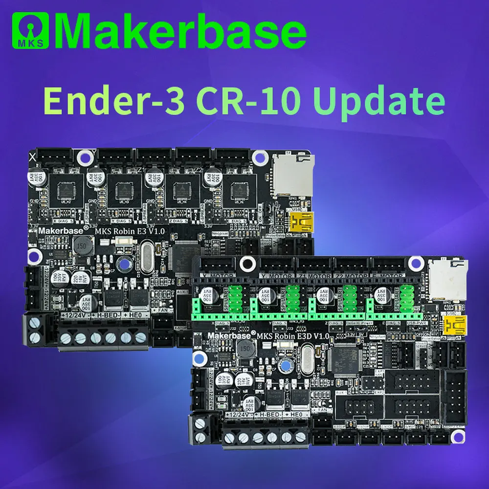 Makerbase MKS Robin E3 E3D 32Bit Control Board 3D Printer parts with tmc2209 Uart mode driver For Ender 3 CR-10
Makerbase MKS Robin E3 E3D 32Bit Control Board 3D Printer parts with tmc2209 Uart mode driver For Ender 3 CR-10