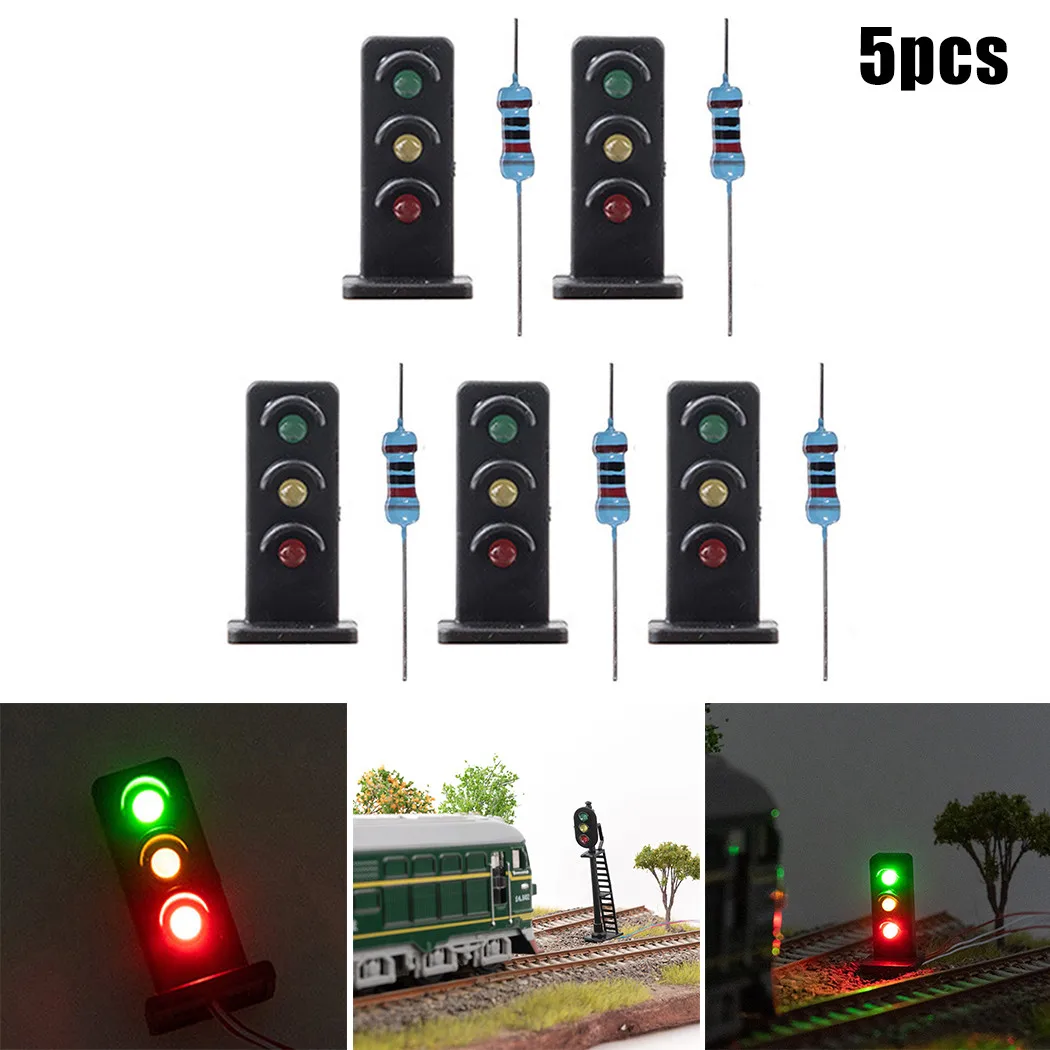 5*Railroad ABS Dwarf Signals OO HO Gauge 27mm LEDs Made Green/Yellow/Red Dwarf Signals 3 Aspects In Stock
5*Railroad ABS Dwarf Signals OO HO Gauge 27mm LEDs Made Green/Yellow/Red Dwarf Signals 3 Aspects In Stock