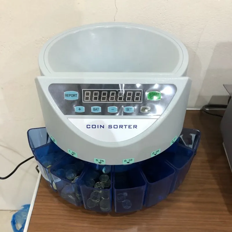 

Electronic Coin Sorter Coin Counter Counting Machine Custom Made for Countries Display the Total Value and Quantity