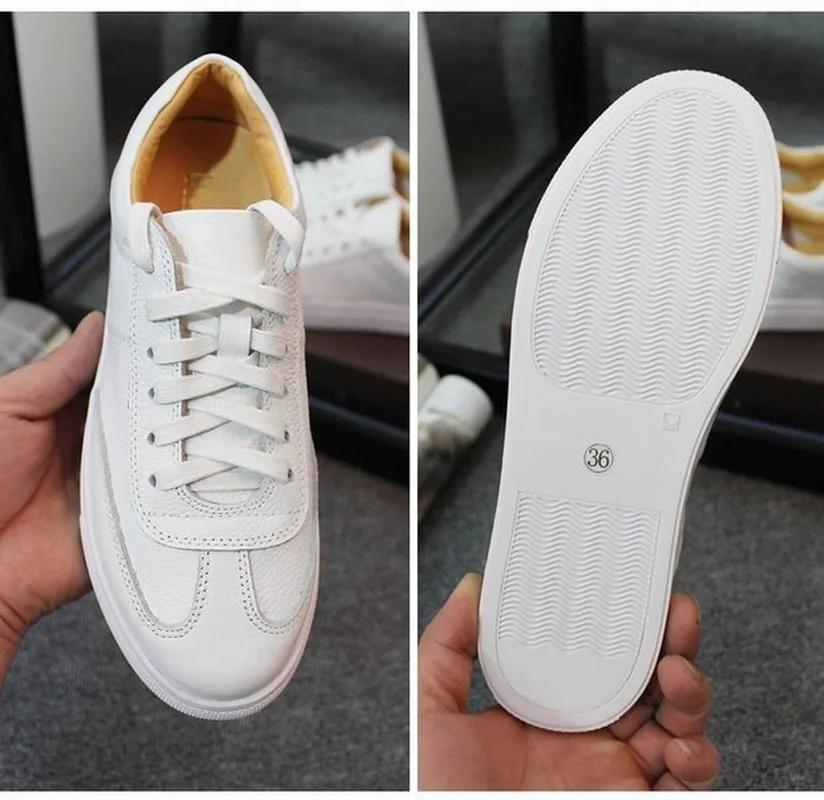 Women Chunky Sneakers Fashion White Split Leather White Shoes Lace Up Tenis Feminino Zapatos De Mujer Platform Women Casual Shoe
Women Chunky Sneakers Fashion White Split Leather White Shoes Lace Up Tenis Feminino Zapatos De Mujer Platform Women Casual Shoe