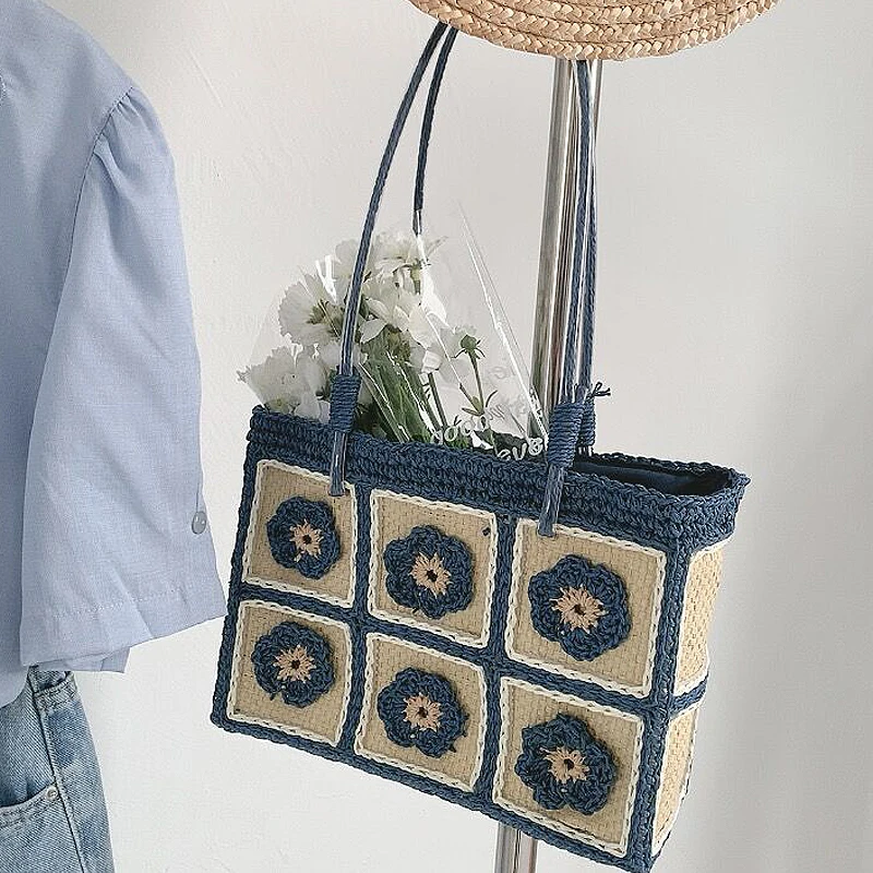 Flower Decoration Women Straw Bags Cute Sweet Weave ladies Shoulder Sandy Beach Bag Outdoor Autumn Winter Female Handbag Shopper
Flower Decoration Women Straw Bags Cute Sweet Weave ladies Shoulder Sandy Beach Bag Outdoor Autumn Winter Female Handbag Shopper