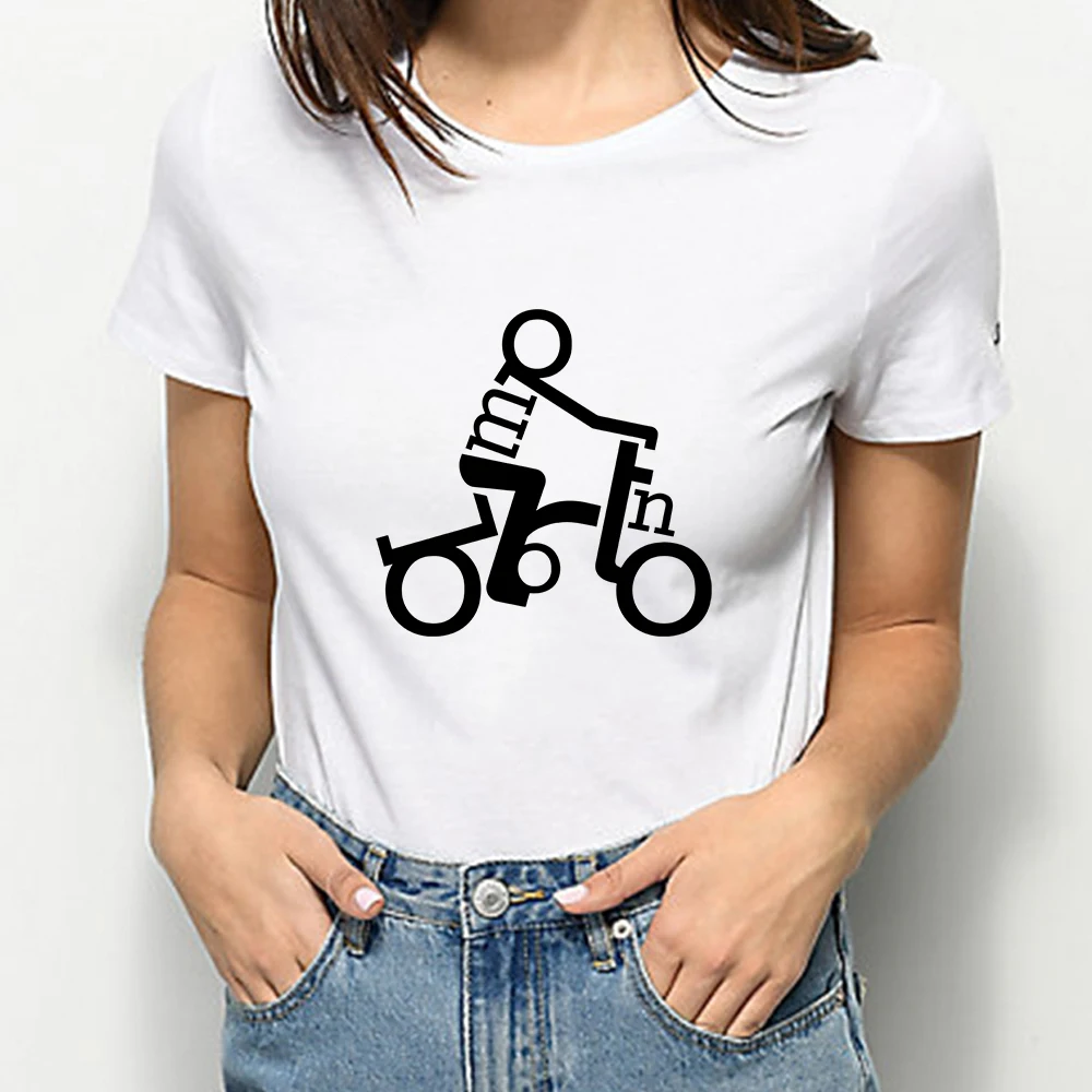 Streetwear Punk Women T-shirt Bicycle Printed Hipster Cool Women's Fashion Shirts White Crewneck Tops Femme Short Sleeve
Streetwear Punk Women T-shirt Bicycle Printed Hipster Cool Women's Fashion Shirts White Crewneck Tops Femme Short Sleeve