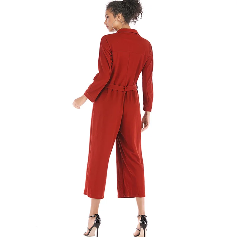 ZOGAA 2020 WOMEN'S Rompers Dress with Belt Solid Color Women's One-piece Loose Pants Streetwear Womens Clothing Wide Leg Pants 
ZOGAA 2020 WOMEN'S Rompers Dress with Belt Solid Color Women's One-piece Loose Pants Streetwear Womens Clothing Wide Leg Pants