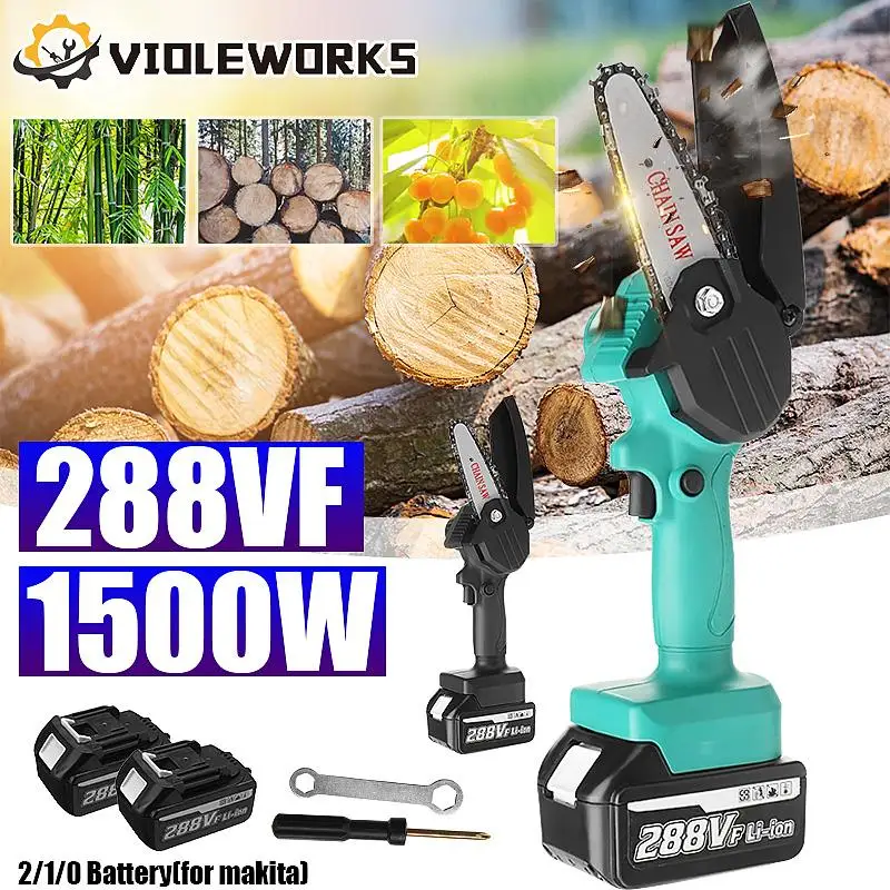 NEW 288VF 4 Inch Brushless Electric Chain Saw With 2 Battery Rechargeable One-handed Woodworking Pruning for Makita 18V Battery
NEW 288VF 4 Inch Brushless Electric Chain Saw With 2 Battery Rechargeable One-handed Woodworking Pruning for Makita 18V Battery