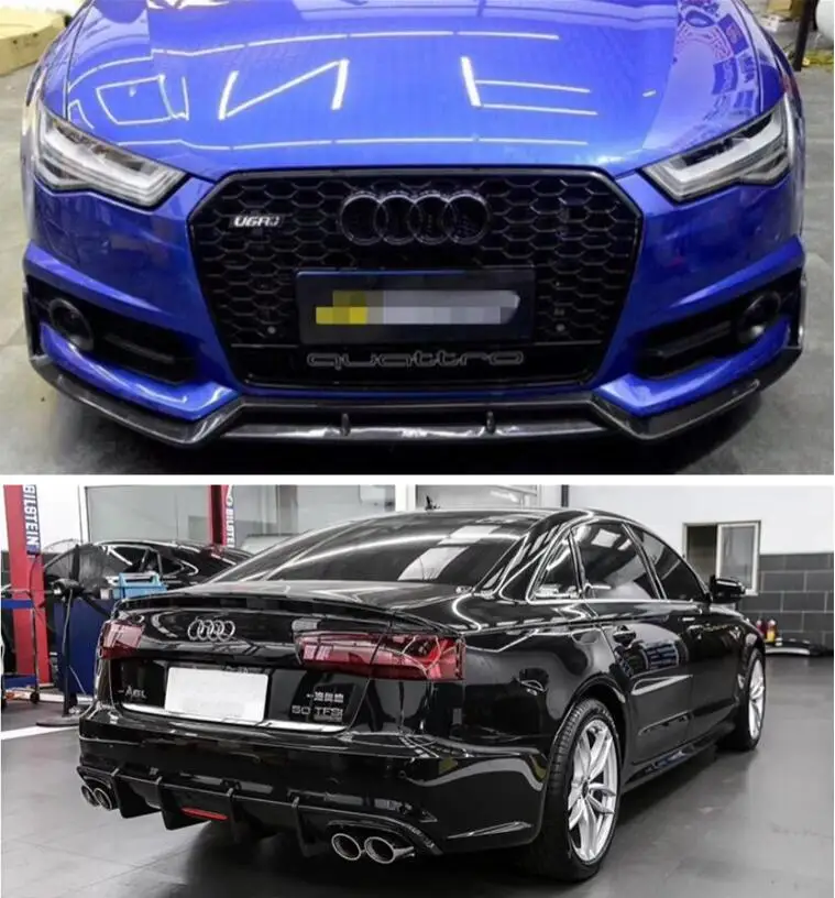 Carbon fiber Front Bumper Lip Spoiler Rear Trunk Diffuser Side Body Skirt Cover For Audi A6 S6 Sline RS6 2016 2017 2018 Year
Carbon fiber Front Bumper Lip Spoiler Rear Trunk Diffuser Side Body Skirt Cover For Audi A6 S6 Sline RS6 2016 2017 2018 Year