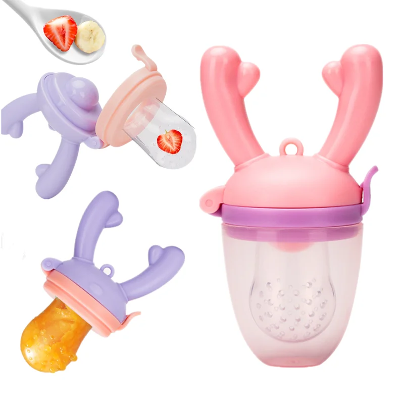 Deer Horns Handle Baby Fresh Fruit Pacifier Bottle Food Grade Silicone Nipple Teat Infant Feeding Meat Paste Nibbler Feeder
Deer Horns Handle Baby Fresh Fruit Pacifier Bottle Food Grade Silicone Nipple Teat Infant Feeding Meat Paste Nibbler Feeder