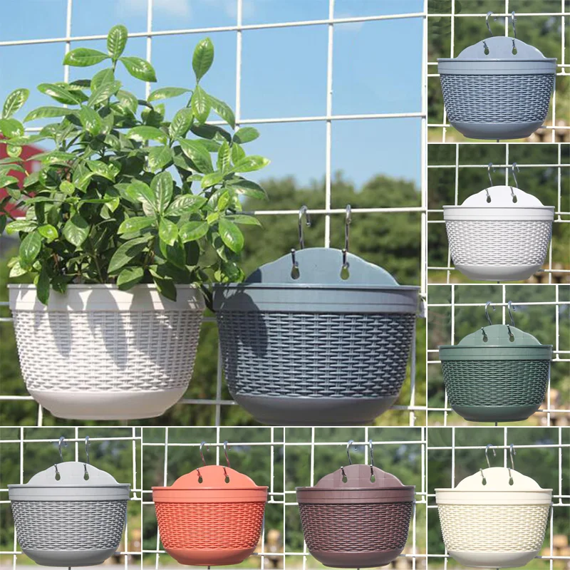 1Pc Creative Semicircular Resin Imitation Rattan Wall-mounted Flower Pot Fence Basket Planter For Garden Decoration No Hooks!
1Pc Creative Semicircular Resin Imitation Rattan Wall-mounted Flower Pot Fence Basket Planter For Garden Decoration No Hooks!