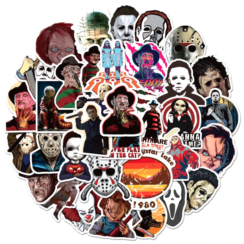 10/30/50pcs/pack Classic Horror Movie Graffiti Stickers For Cars Motorcycles Water cups Furniture Children's toys Decal Luggage
10/30/50pcs/pack Classic Horror Movie Graffiti Stickers For Cars Motorcycles Water cups Furniture Children's toys Decal Luggage