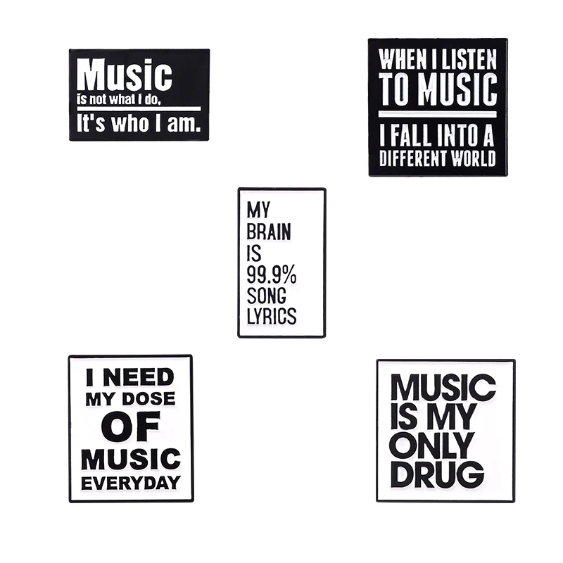 MUSIC Series Letter Sign Enamel Pin Balck White Style Broche Lapel Pins Jewelry For Women Men 2021 Clothes Accessories Gift
MUSIC Series Letter Sign Enamel Pin Balck White Style Broche Lapel Pins Jewelry For Women Men 2021 Clothes Accessories Gift