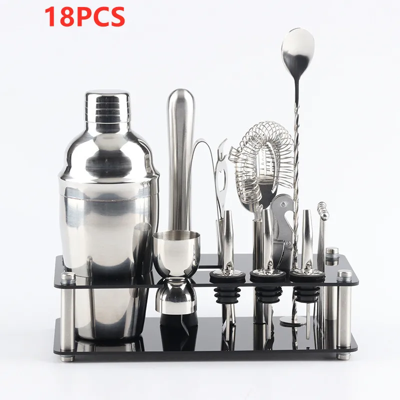 18 Pcs Cocktail Shaker Making Set Bartender Kit with Stand Tools Martini Boston Shaker for Drink Home Party Bar Wine Accessories
18 Pcs Cocktail Shaker Making Set Bartender Kit with Stand Tools Martini Boston Shaker for Drink Home Party Bar Wine Accessories