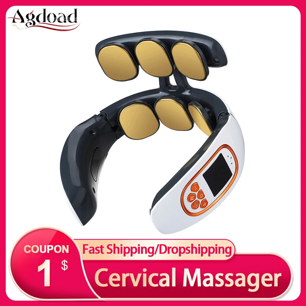 Agdoad Cervical Vertebra Physiotherapy Device 6 Patches Neck Massager Tens EMS Muscel Stimulator Heating Therapy Pain Relief
Agdoad Cervical Vertebra Physiotherapy Device 6 Patches Neck Massager Tens EMS Muscel Stimulator Heating Therapy Pain Relief