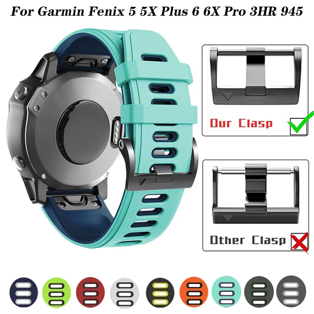 QuickFit 26 22mm Smart Bands For Garmin Fenix 6 6X Pro 5 5X Plus 3HR Easyfit Silicone Band Fenix6 Fenix5 Smartwatch Wrist Straps
QuickFit 26 22mm Smart Bands For Garmin Fenix 6 6X Pro 5 5X Plus 3HR Easyfit Silicone Band Fenix6 Fenix5 Smartwatch Wrist Straps