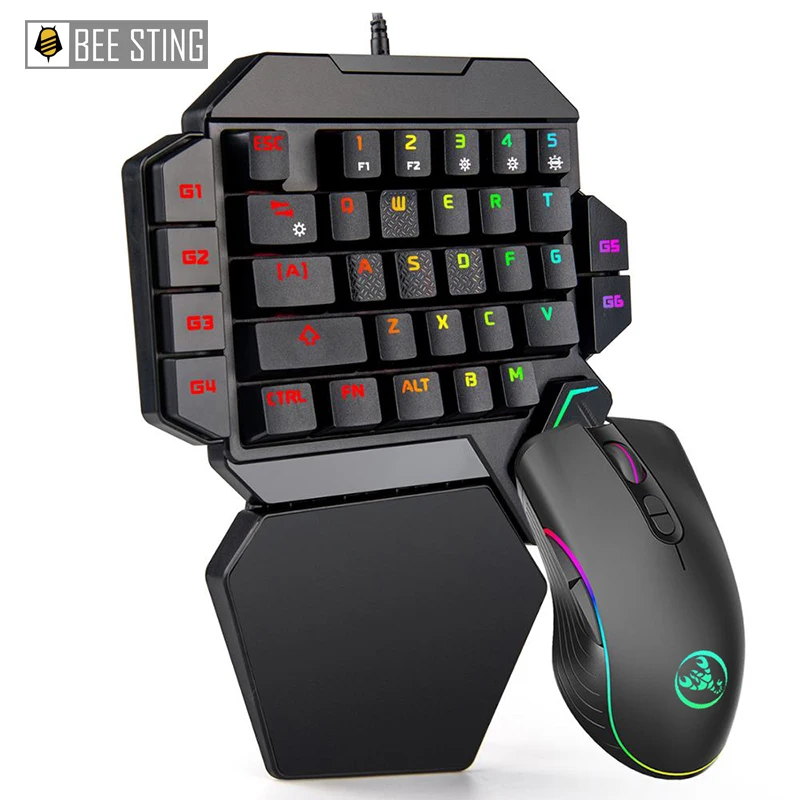 One-Handed Mechanical Gaming Keyboard RGB Backlit Portable Mini Gaming Keypad Game Controller for PC PS4 Xbox Gamer 
One-Handed Mechanical Gaming Keyboard RGB Backlit Portable Mini Gaming Keypad Game Controller for PC PS4 Xbox Gamer