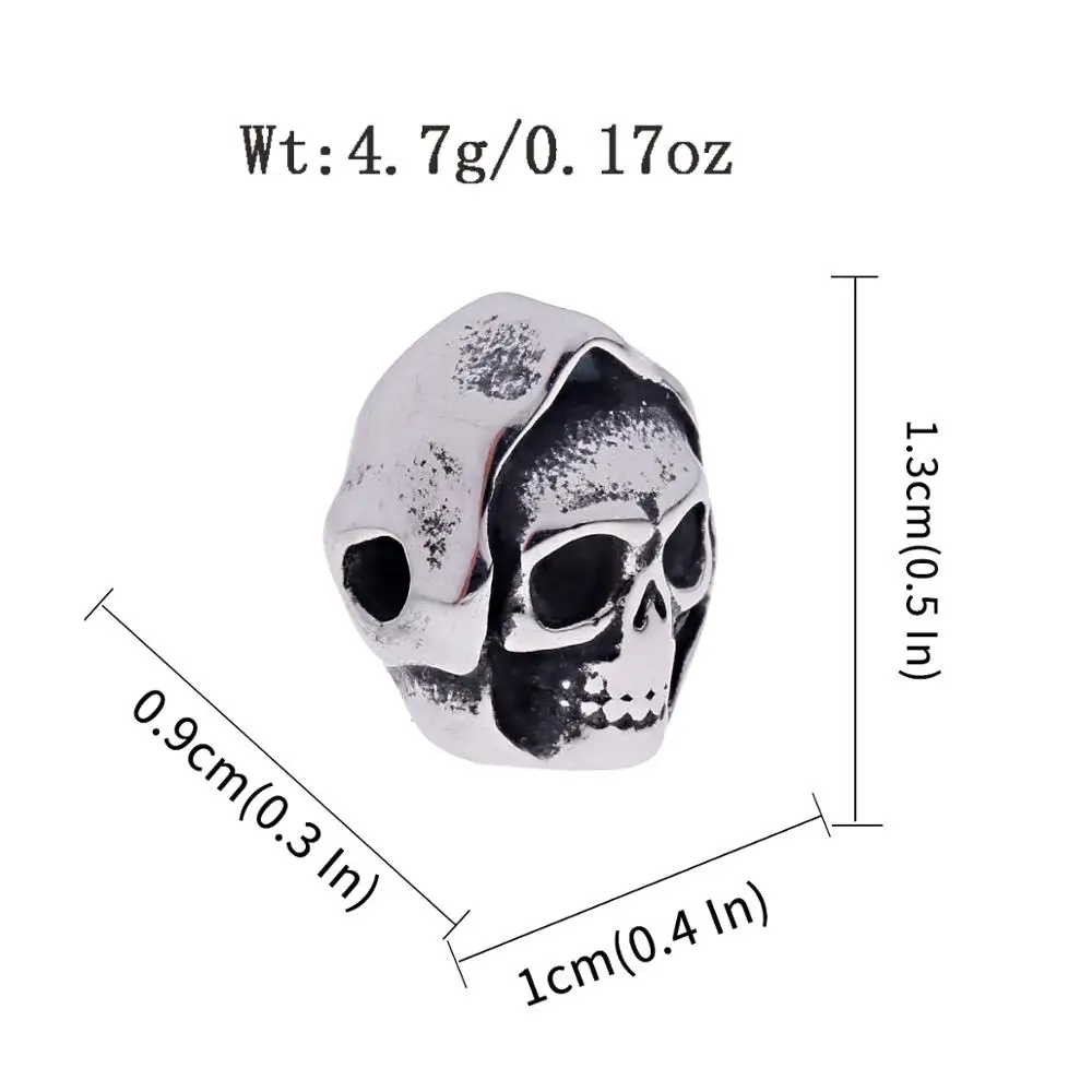 Hat Skull Beads For Bracelets DIY Craft Jewelry Making Findings Stainless Steel Charm Punk Bead Spacer Accessories Wholesale
Hat Skull Beads For Bracelets DIY Craft Jewelry Making Findings Stainless Steel Charm Punk Bead Spacer Accessories Wholesale