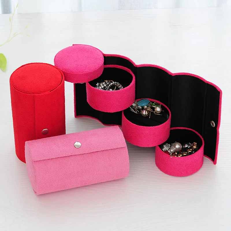 Creative Fabric 3 layers Jewelry Display Box Cylinder Shape Organizer Flannel Round Portable Travel Storage Case
Creative Fabric 3 layers Jewelry Display Box Cylinder Shape Organizer Flannel Round Portable Travel Storage Case