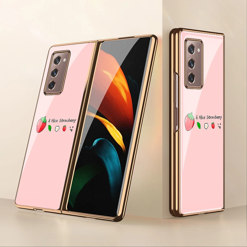 For Samsung Galaxy Z fold2 folding mobile phone case f9160 glass case 5g plated simple women's style
For Samsung Galaxy Z fold2 folding mobile phone case f9160 glass case 5g plated simple women's style