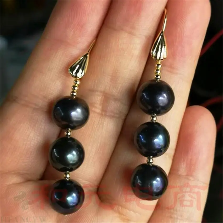 11-12 MM Huge black baroque pearl earrings 18K gold plating verdigris TwoPin handwork natural dangler
11-12 MM Huge black baroque pearl earrings 18K gold plating verdigris TwoPin handwork natural dangler